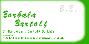 borbala bartolf business card
